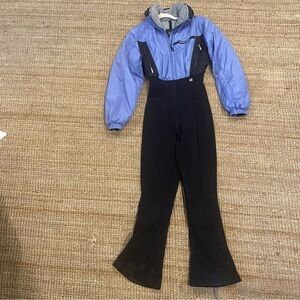 NILS snow suit lavender black vintage womens 6 insulated waterproof